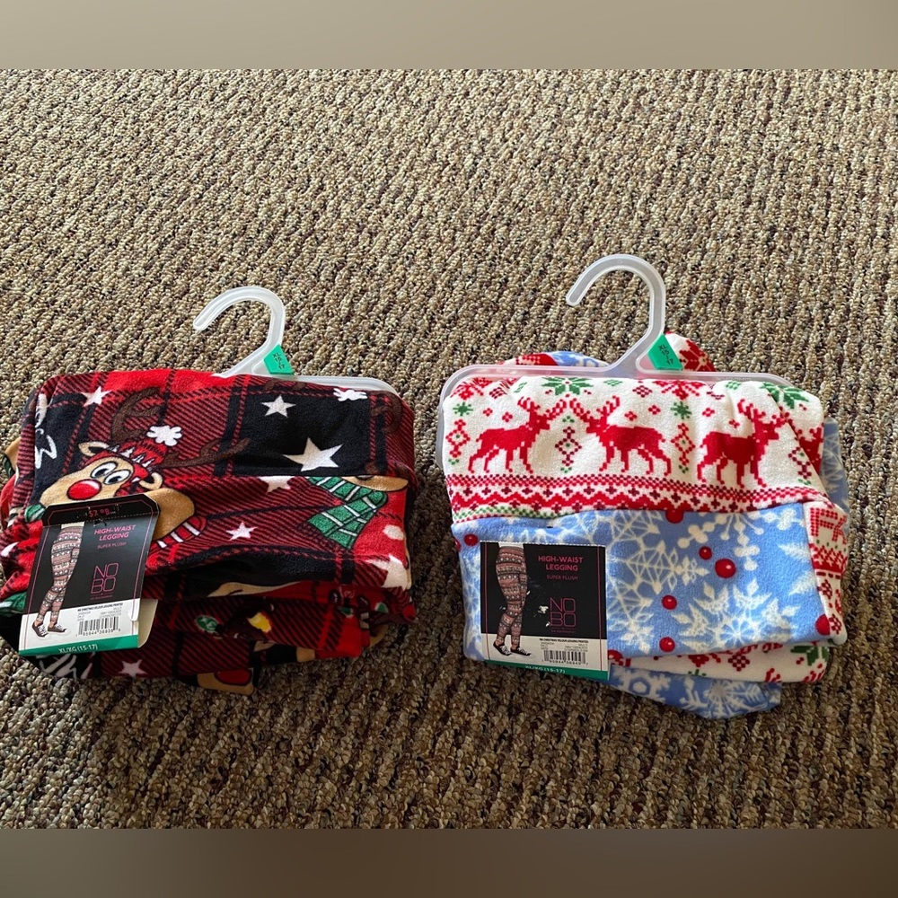 2 new soft Christmas leggings- you get both! Size XXL 15-17